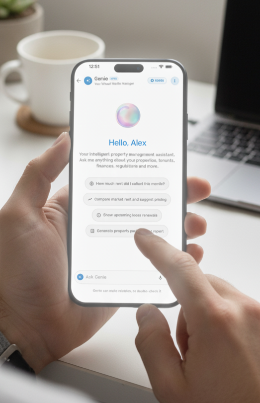 Genie - Virtual Wealth Manager App Interface