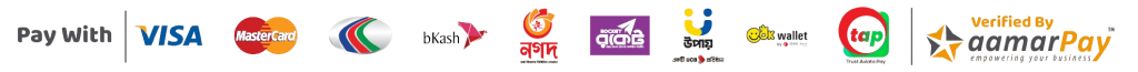 Pay with Visa, Mastercard, Nexus, bKash, Nagad, Rocket, Upay, OK Wallet, Tap - Verified by aamarPay